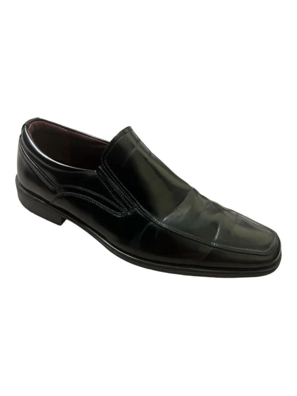 Freeman Men's 12M Black Leather Square Toe Dress Shoes Lace Up